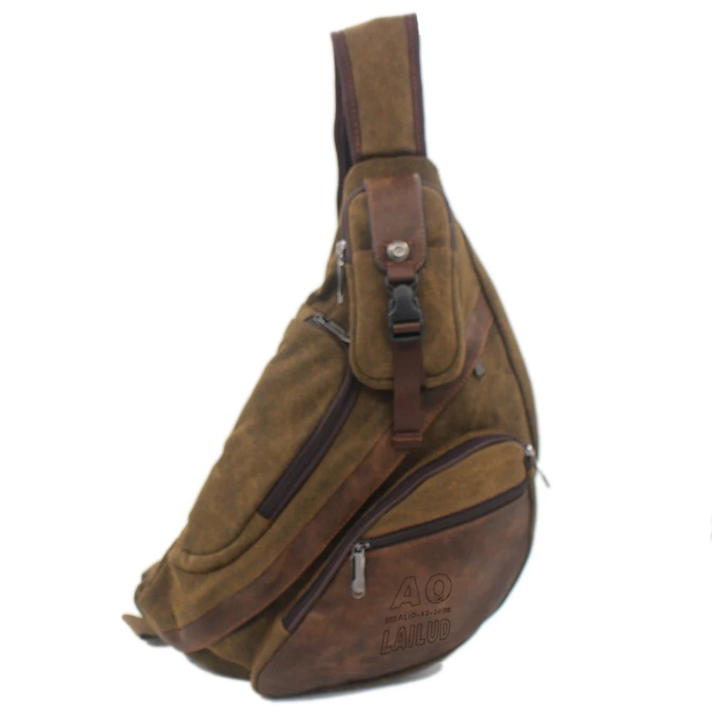 Men Sling Backpack Cross body Messenger Chest Bag Rucksack Laptop Climb Military Sports Travel Canvas Male One Shoulder Bags-EXPROTAS