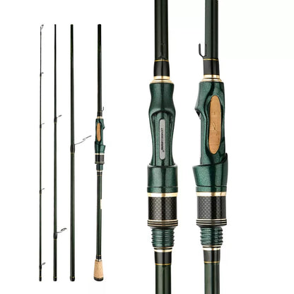 CEMREO Spinning Casting Carbon Fishing Rod 4-5 Sections 1.8m/2.1m/2.4m Portable Travel Rod Spinning Fishing Rods Fishing Tackle-EXPROTAS