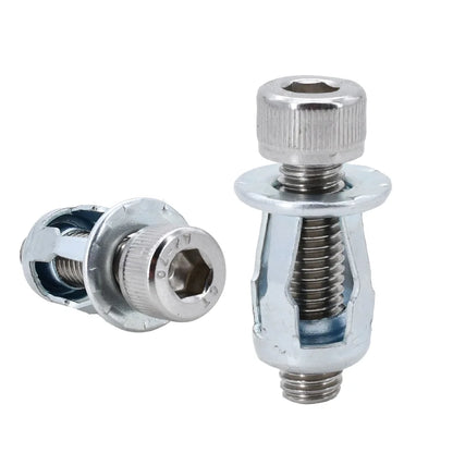 M4 M5 M6 Petal Shape Expansion Rivet Nuts Metal Jack Nut Screw Kit 30Pcs