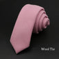 Men Necktie Wool Slim Brown Handmade Casual Ties Accessories