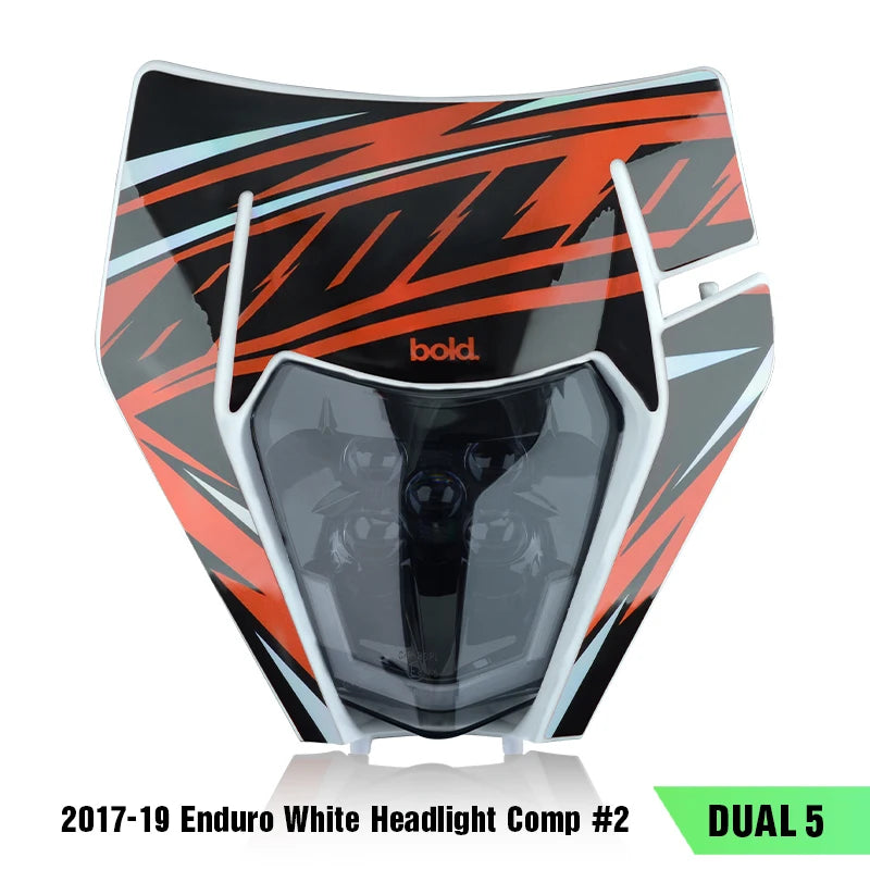 PowerZone Motorcycle  Headlight Headlamp Head Light Supermoto Fairing For KTM EXC SXF MX Dirt Bike Enduro  Headlight - EXPROTAS