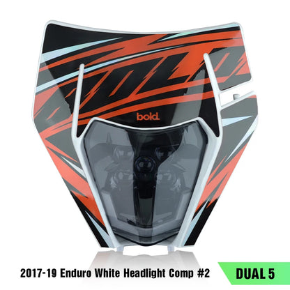 PowerZone Motorcycle  Headlight Headlamp Head Light Supermoto Fairing For KTM EXC SXF MX Dirt Bike Enduro  Headlight - EXPROTAS
