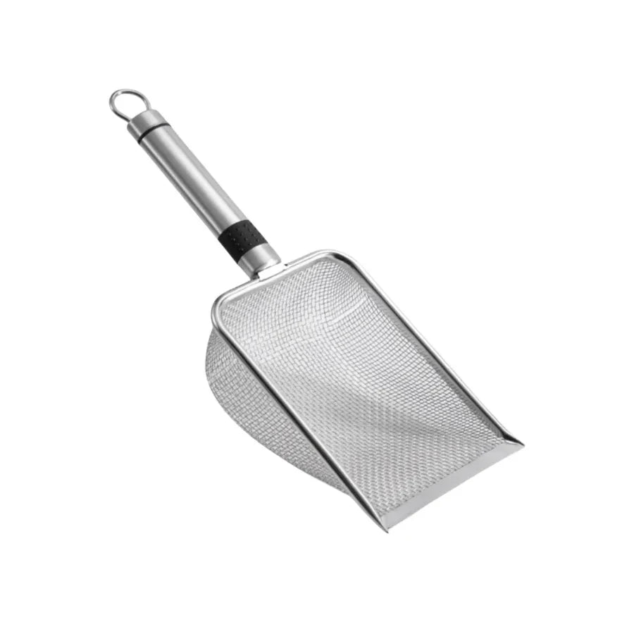 Stainless Steel Cat Litter Scoop Ergonomic Easy Clean Long Handle Pet Tool