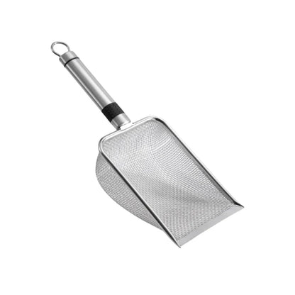 Stainless Steel Cat Litter Scoop Ergonomic Easy Clean Long Handle Pet Tool