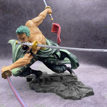 New One Piece 10cm Anime Figure  Roronoa Zoro Three-Blade  Sa-maximum  Manga Anime Statue Action Figure Collection Model Kid Toy-EXPROTAS
