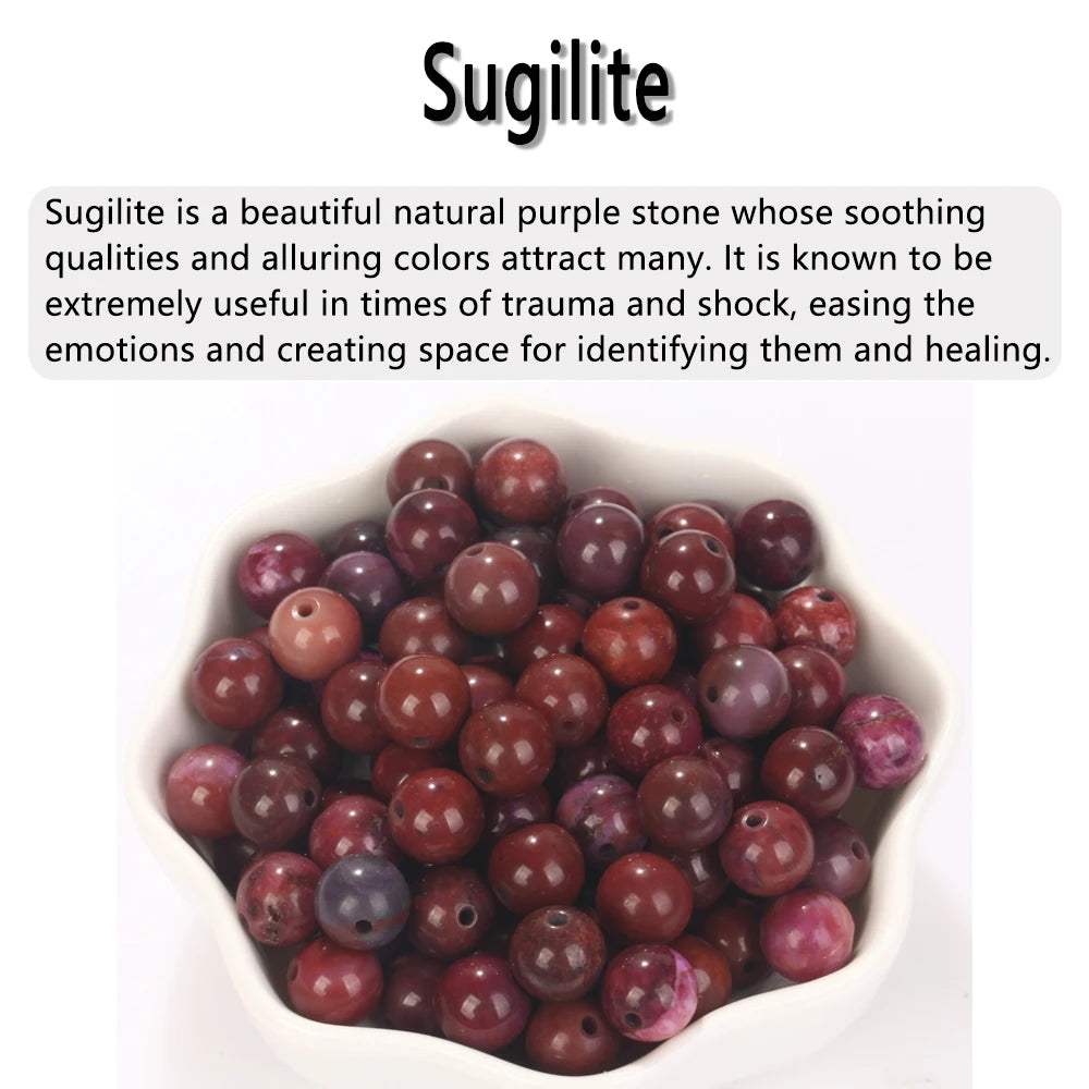 Natural Stone Beads 4-12MM Round Loose Gemstone for DIY Jewelry Making