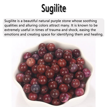 Natural Stone Beads 4-12MM Round Loose Gemstone for DIY Jewelry Making