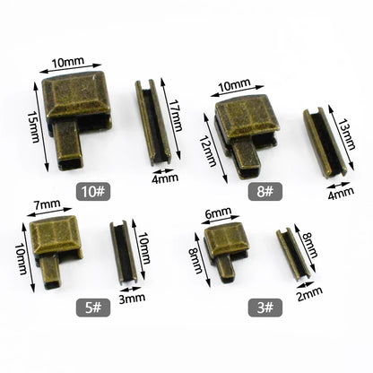10/20/50Sets 3# 5# 8# 10# 10Sets Single Open Slider Plug Accessories Insert Box Pin Retainer for Metal Zipper Replacement Kit