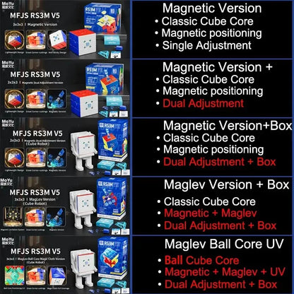 MoYu RS3M V5 3x3 Magnetic Speed Cube 2023 Puzzle Toy Cubo Magico