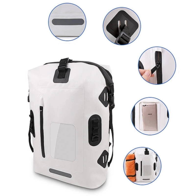 30L Waterproof Drift Bag Swimming Backpack Large River Trekking Shoulder Diving Wet Dry Rafting Canoeing Kayak PVC Camping Bag-EXPROTAS