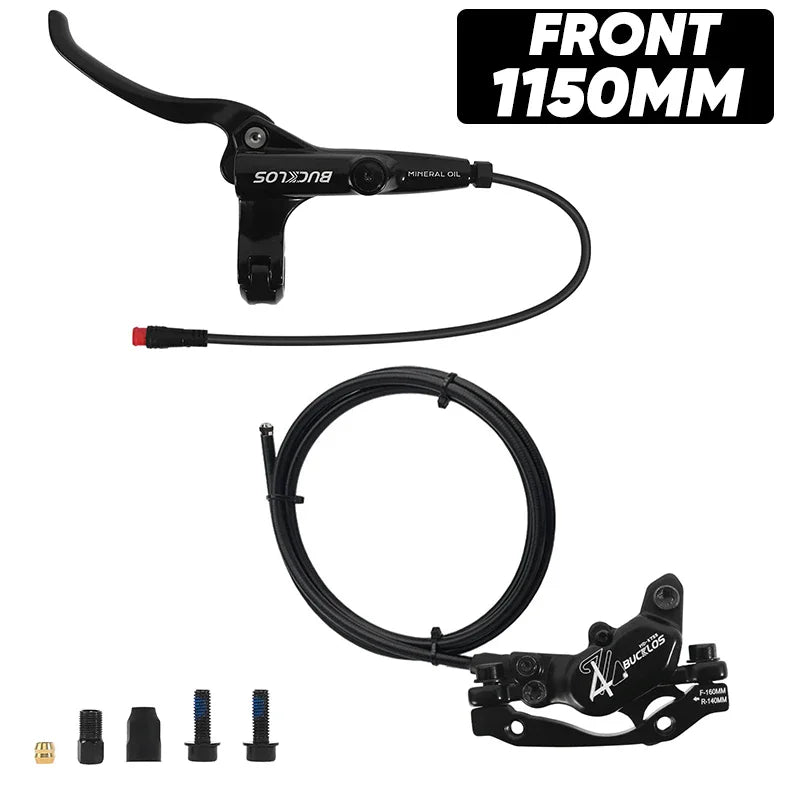 E-Bike Hydraulic Disc Brake BUCKLOS 4-Piston Power Cut-Off 1150/1950mm