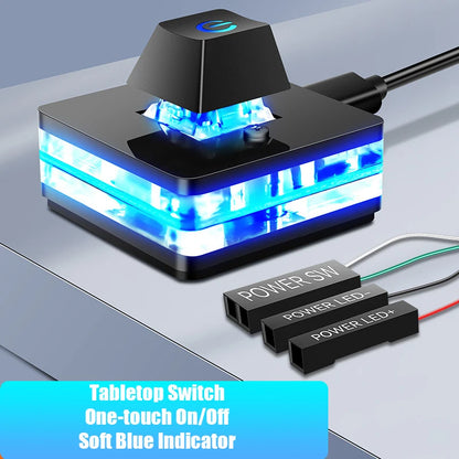 1.8M PC Power Switch w/ LED External Start Button for Desktop Computer