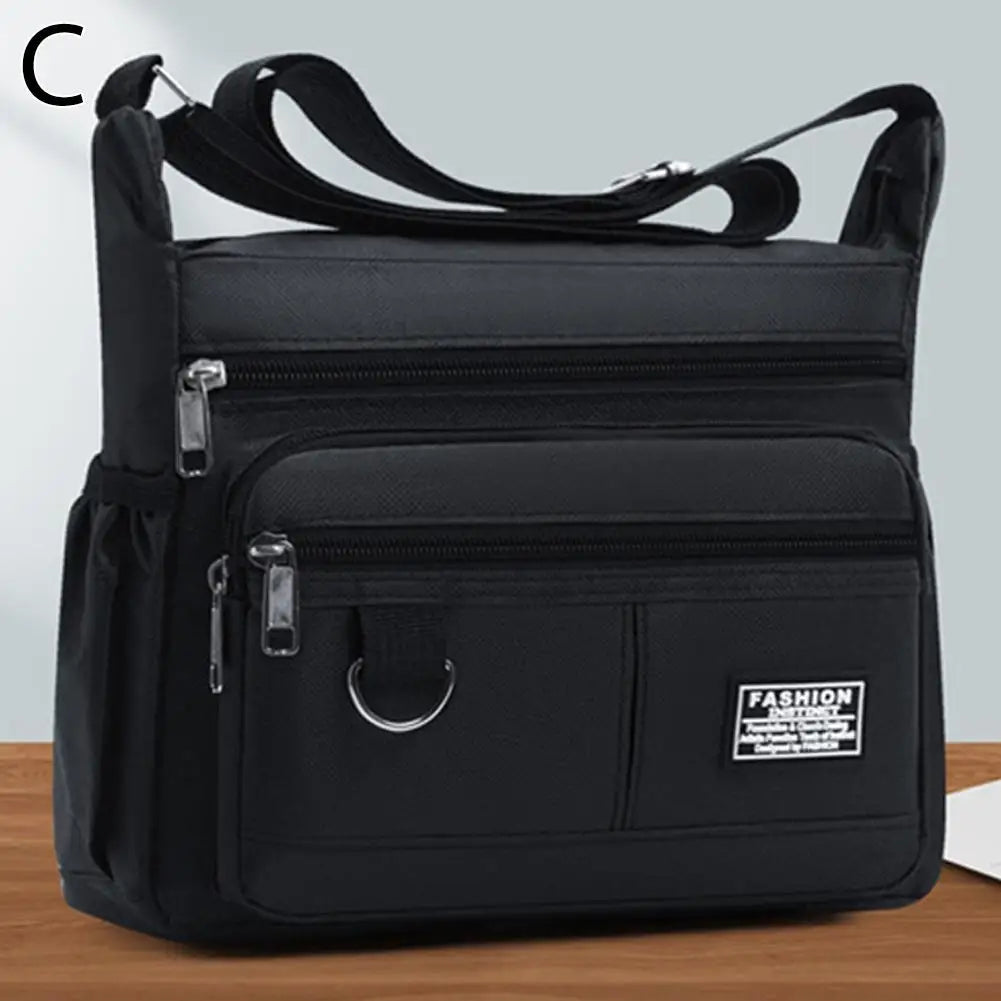 Men's Crossbody Bag Travel Sling Shoulder Handbag Multi-Pockets Storage