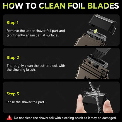 Compact Foil Shaver with Pop-up Trimmer Type-C Charging 7000RPM Men