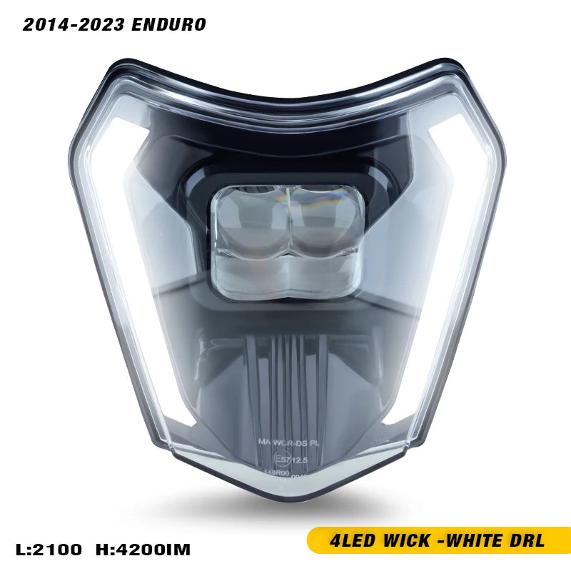 POWERZONE KTM EXC SXF XCW Headlight for Dirt Bike Enduro Motocross 2014-2023