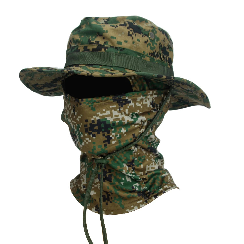 2Pcs Fishing Hat Sun Wide Brim UV Protection Outdoor Cap with Neck Flap