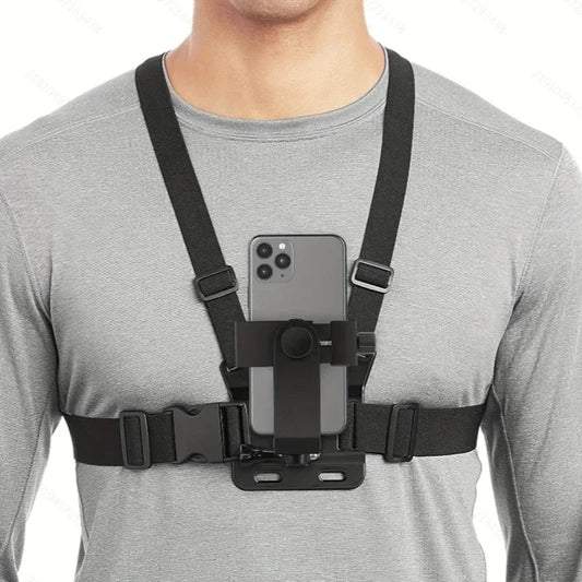 1PC Adjustable Phone Clip Holder Chest Strap Bracket for Sport Camera