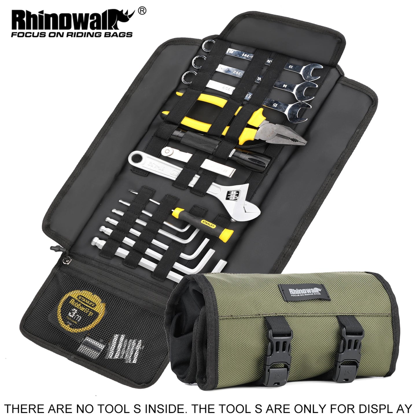 Motorcycle Tool Roll Bag Portable Side Storage Pouch for Travel Repair Tools