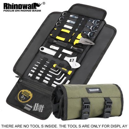 Motorcycle Tool Roll Bag Portable Side Storage Pouch for Travel Repair Tools