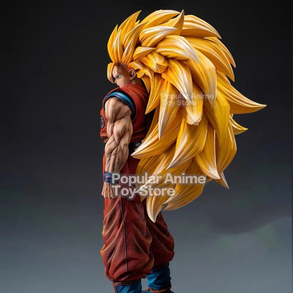 11.8in/30cm Anime Dragon Ball Z Figure SSJ3 Goku Figure PVC Super Saiyan Statue 3 Gokou Collectible Model Toys Gifts-EXPROTAS