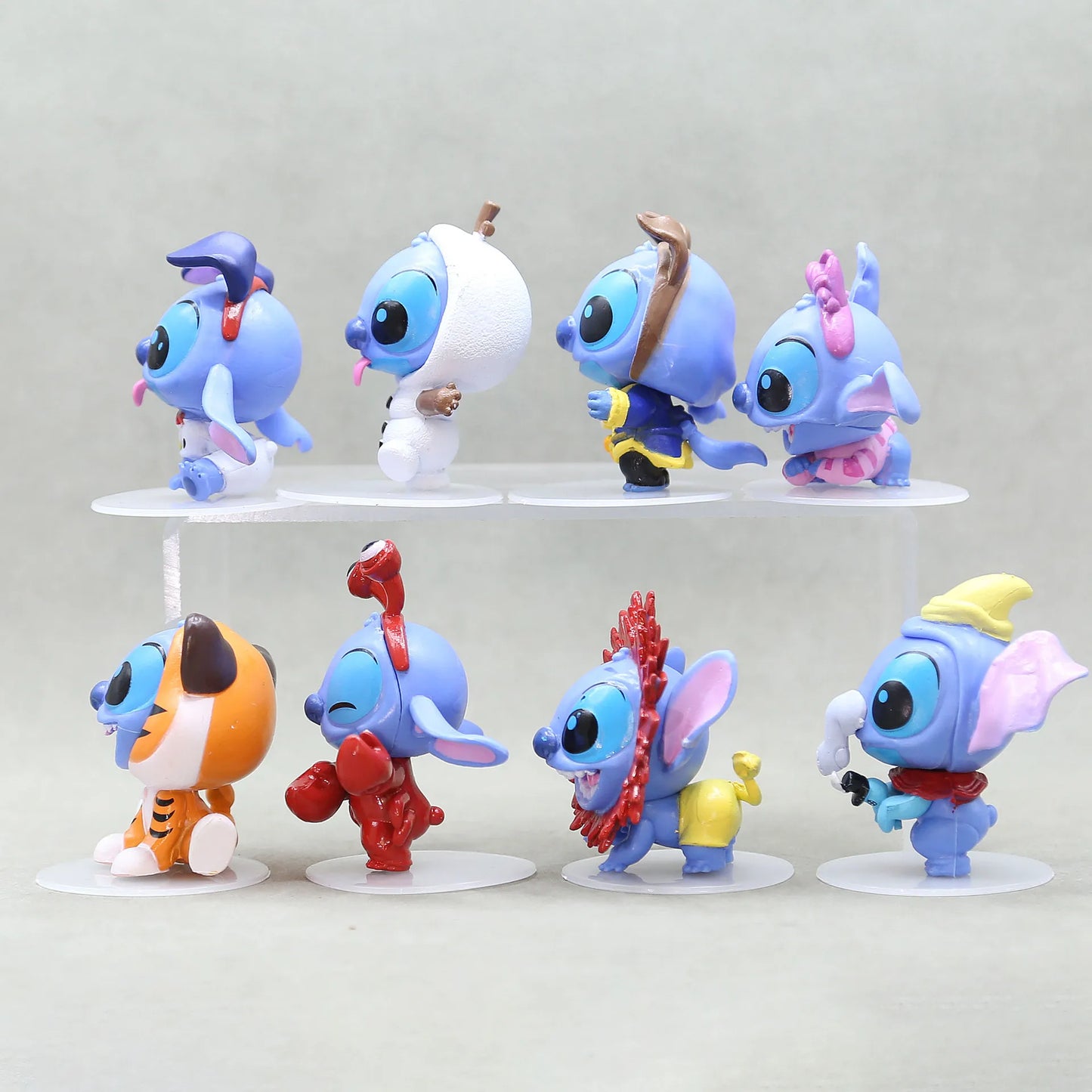 8pcs Stitch 100th Anniversary Figure Set 7.5cm Collectible Models