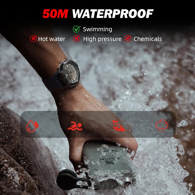 North Edge Digital Watch 50M Waterproof Altimeter Compass for Men