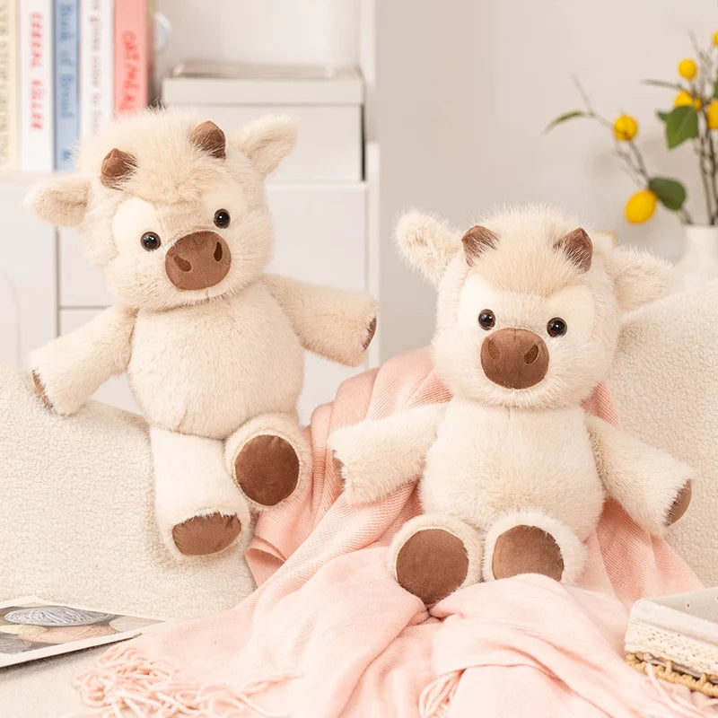 Adorable Highland Cattle Plush Toy 45cm Soft Huggable Stuffed Animal