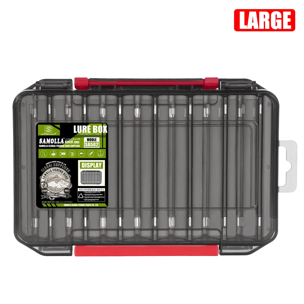 Samolla Tackle Box Double-Sided Compact Fishing Storage for Lures & Baits
