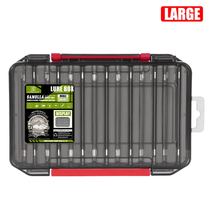 Samolla Tackle Box Double-Sided Compact Fishing Storage for Lures & Baits