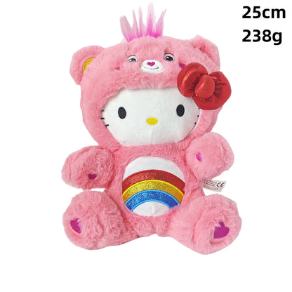 30CM Kawaii Bear Plush Toy Rainbow Soft Stuffed Doll Carebears Anime