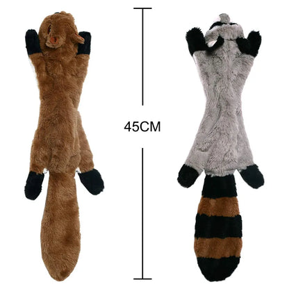 No Stuffing Dog Toy Plush Squeaky Animal Chew Toy for Pets Crinkle