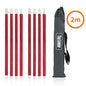 Adjustable Aluminum Tarp Poles 2m 1.9m Tent Awning Support Rods
