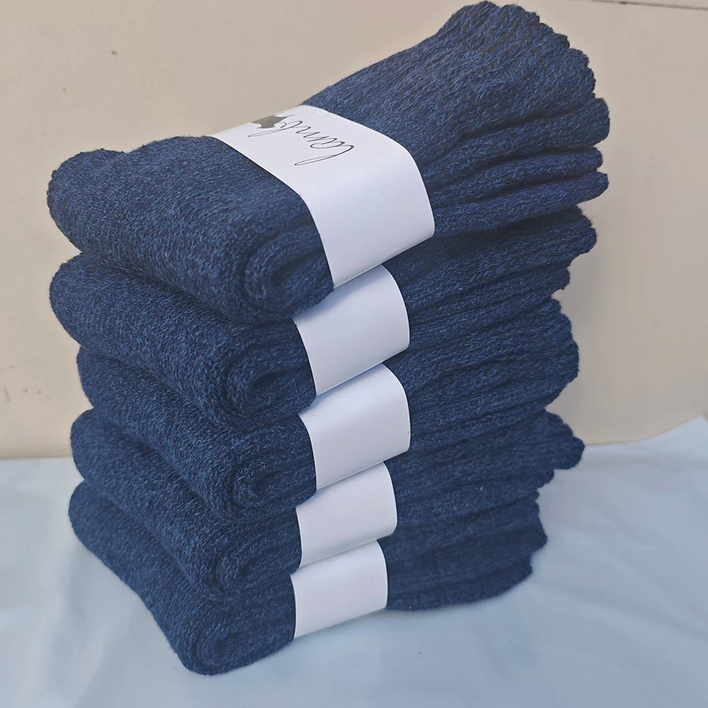 3 Pairs Merino Wool Socks Mens Thick Thermal Hiking Work Boot Winter