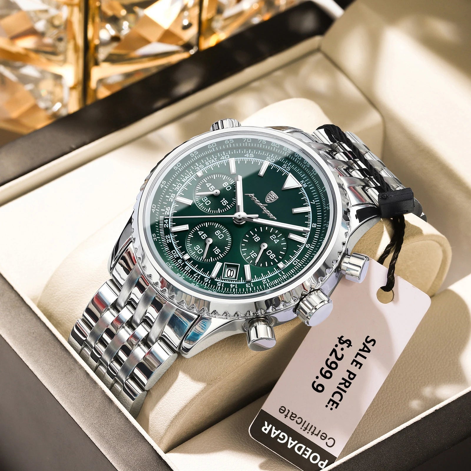 POEDAGAR Luxury Military Watch for Men Waterproof Luminous Date Chronograph Man Watch Sport Quartz Stainless Steel Men's Watches-EXPROTAS