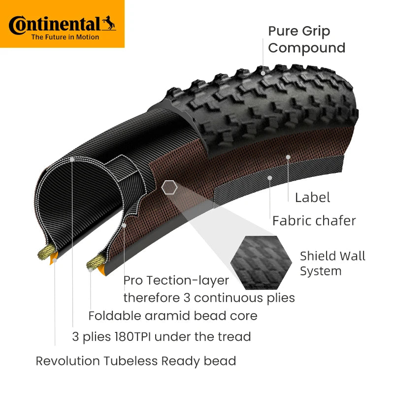 700x40C 45C 50C Continental Terra Trail Tubeless Gravel Folding Tyre