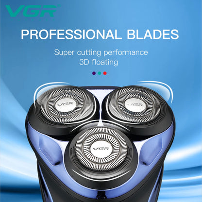 VGR Electric Shaver Men Rechargeable Cordless Beard Foil Razor Trimmer