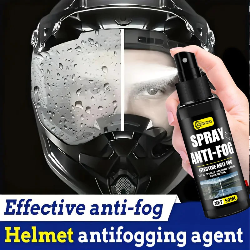 Motorcycle Helmet Anti-Fog Spray 50ml - Prevent Fogging & Enhance Visibility