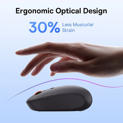 Baseus F01B Wireless Mouse 2.4G + Bluetooth 5.0 Silent 1600 DPI for PC/Mac