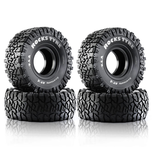 120mm Crawler Tire 1.9 for Axial SCX10 RC 4x Rubber Wheels Rims