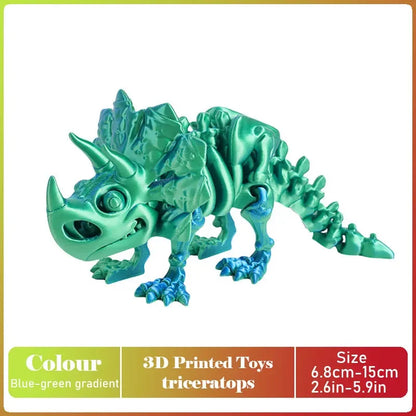 3D Printed Tyrannosaurus Rex Dinosaur Model Jointed Movable Realistic Decor
