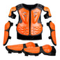 Kid's Motorcycle Armor Vest Protection Jacket Moto Full Armor for Children Eye Catching Short Length Motocross Body Armor Riding Kneepads