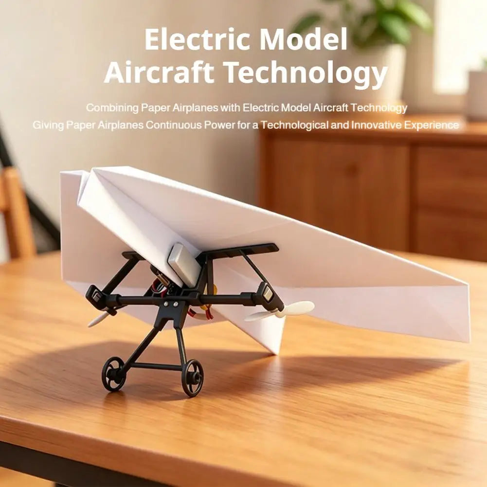 RC Paper Airplane Electric Remote Control Plane DIY Flying Toy Propellers