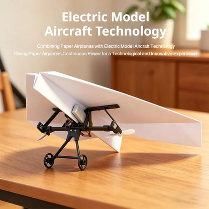 RC Paper Airplane Electric Remote Control Plane DIY Flying Toy Propellers