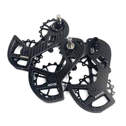 LTWOO Bicycle Ceramic Bearing Speed Carbon Fiber Pulley Wheel Rear Derailleurs Guide Wheel for Shimano 105/UT/Ultegra/DURA ACE-EXPROTAS