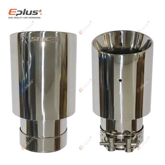 Eplus Universal Stainless Steel Exhaust Muffler Tip Bilayer Bevel End Pipe