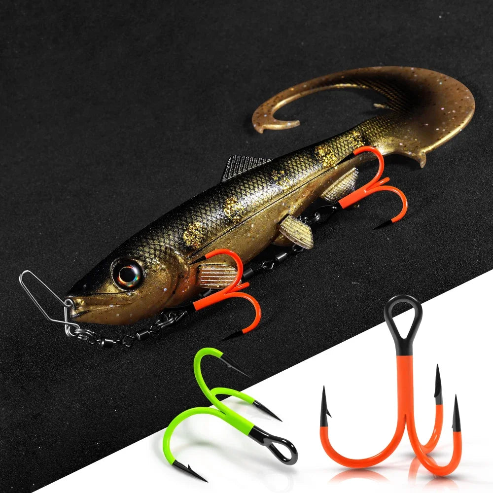 Flame Treble Hook Spinpoler UV Hi-Carbon Steel No 2-0 Fishing Tackle