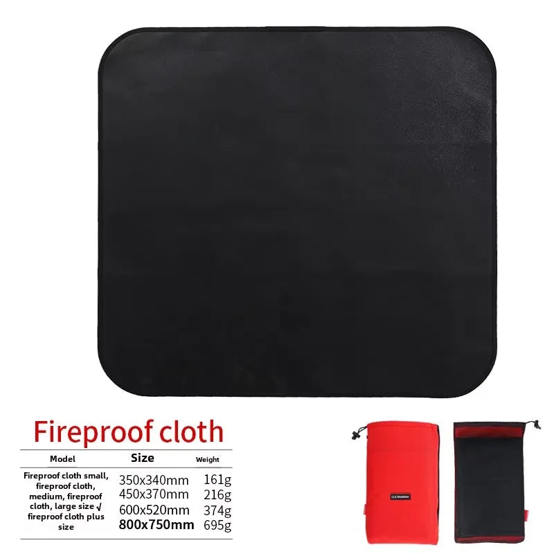 Outdoor Camping Fireproof Cloth BBQ Insulation Mat Flame Retardant Fiberglass Pad