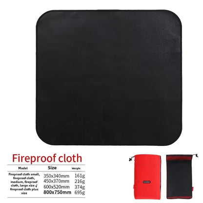 Outdoor Camping Fireproof Cloth BBQ Insulation Mat Flame Retardant Fiberglass Pad