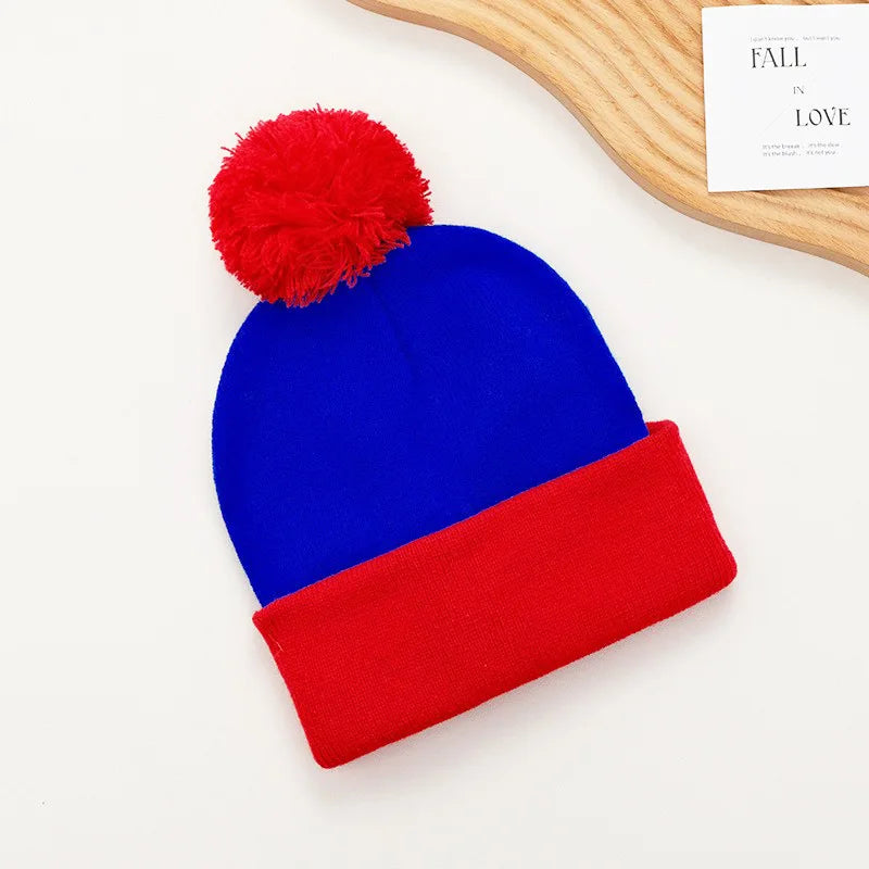2pc Funny Christmas Beanie Hat Gloves Unisex Winter Knit Costume Accessories
