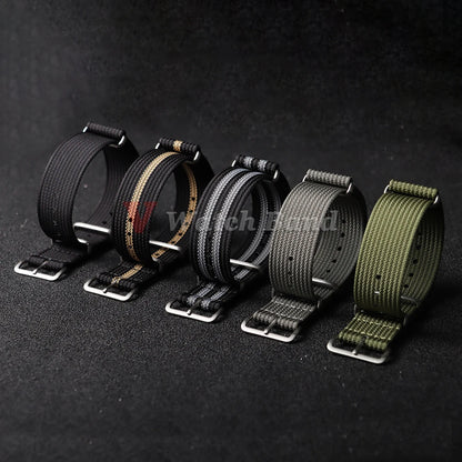 Nylon Watch Strap 18mm 19mm 20mm 22mm Military Band Quick Release Straps